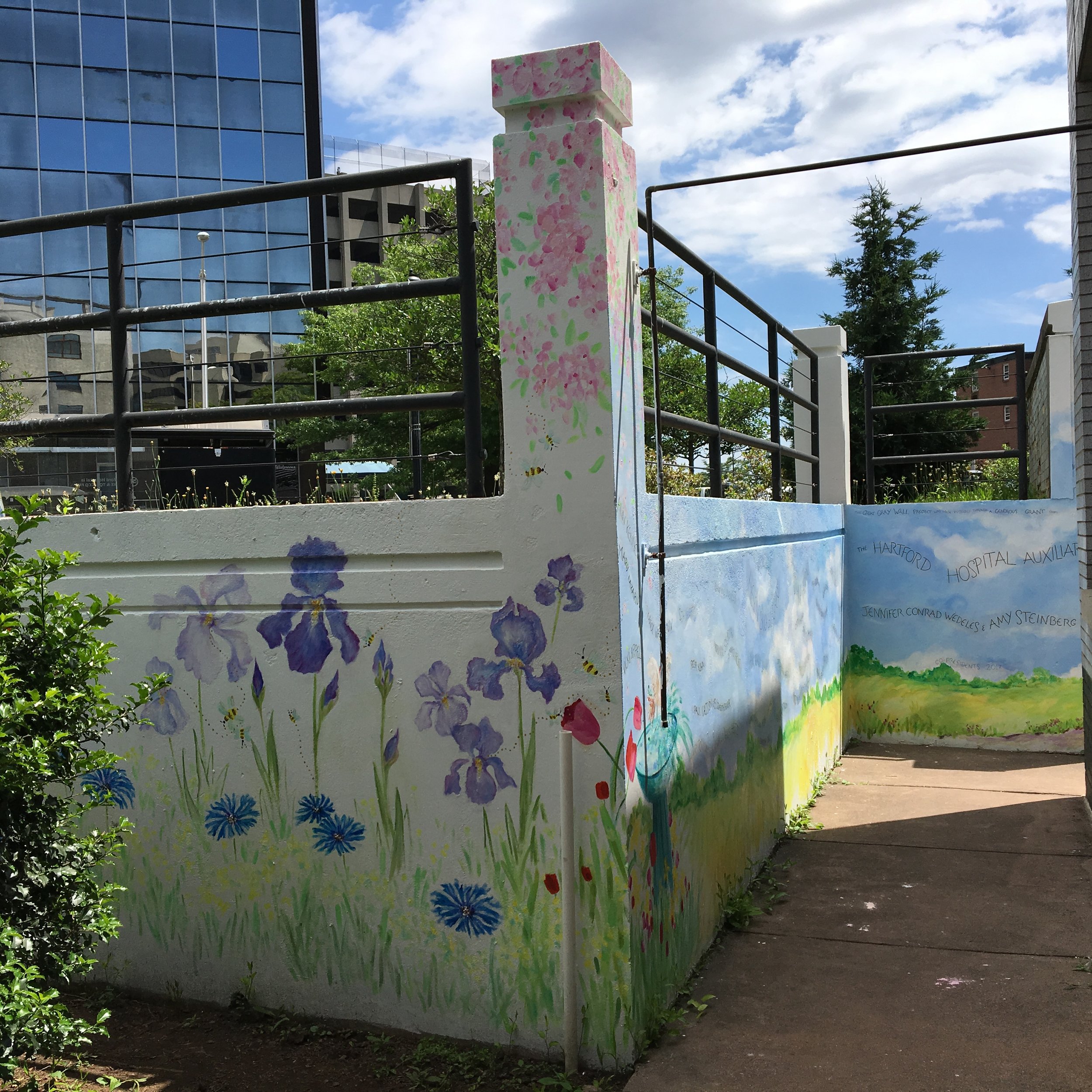  The "Donor Wall” passage leading to the larger garden 