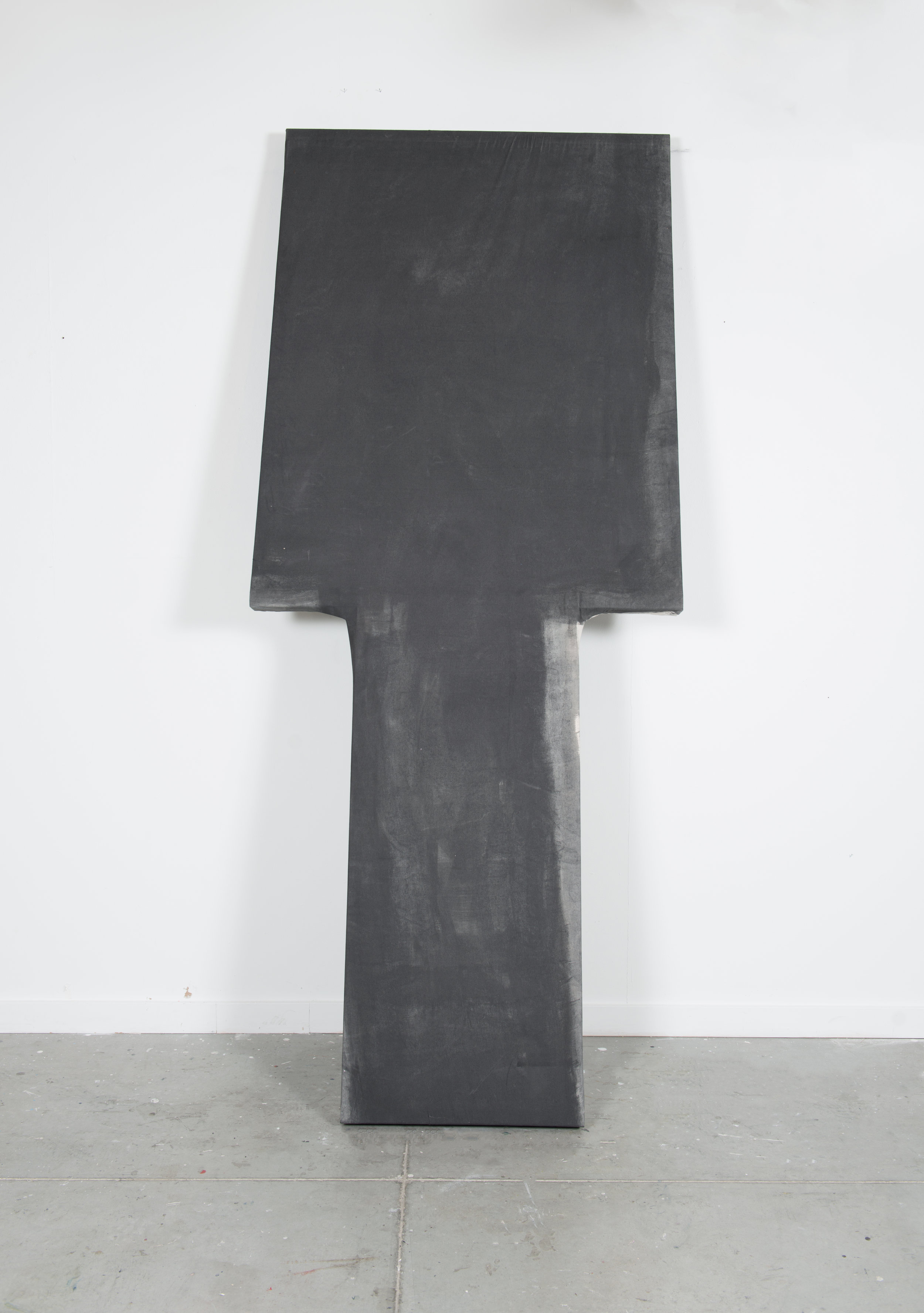   She Lives Alone, In Her House,  2016, Graphite, muslin, wood, 48" X 96" X 4" 