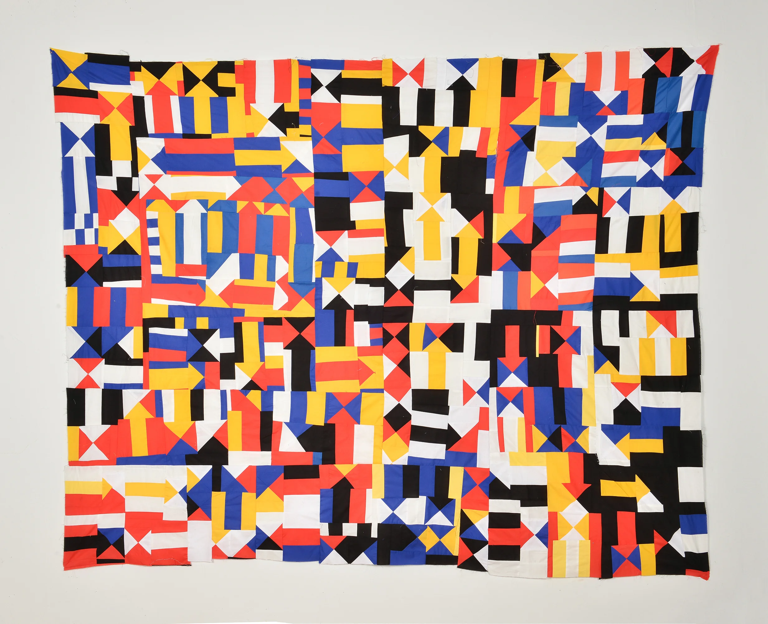 Every Body Crafts A Recognition Of Its Present Or Else Disappears, 2018, Thread and Dyed Cotton, 86” X 96”