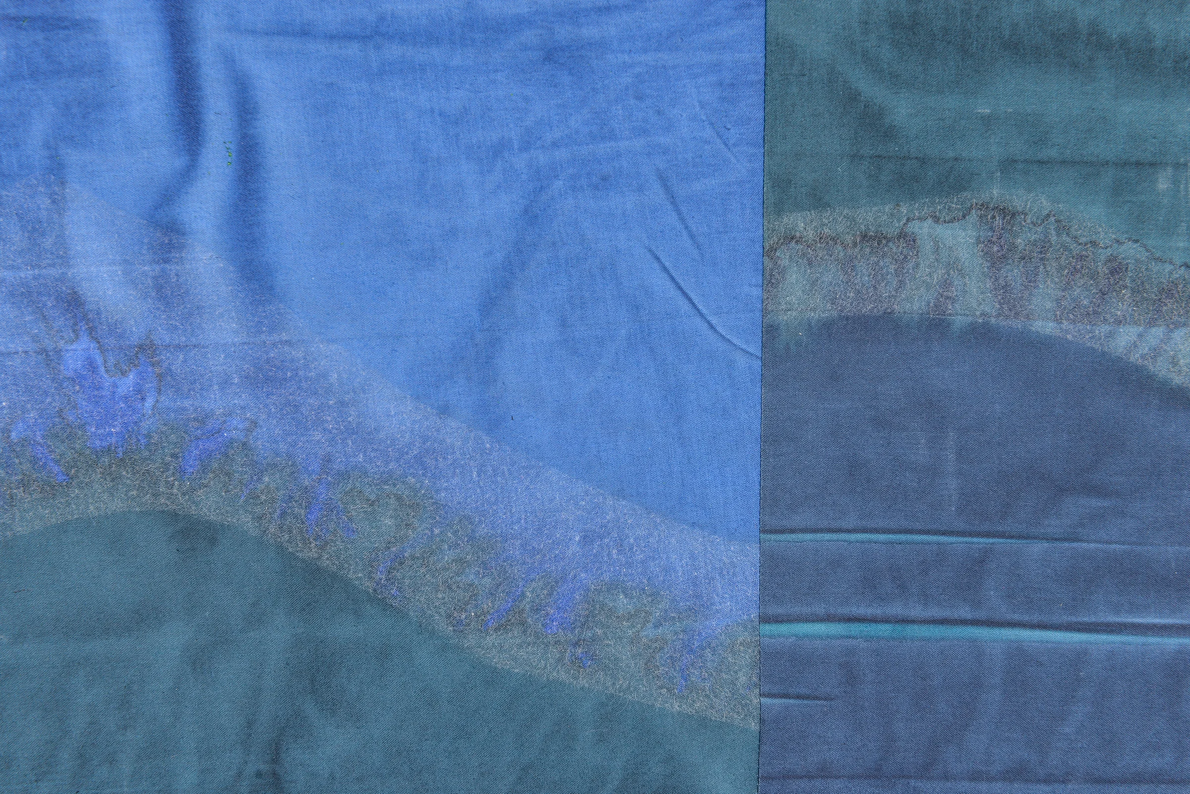 Parts of Parts (#1) , Detail, 2018, Dye and acrylic on muslin, 81” X 84”
