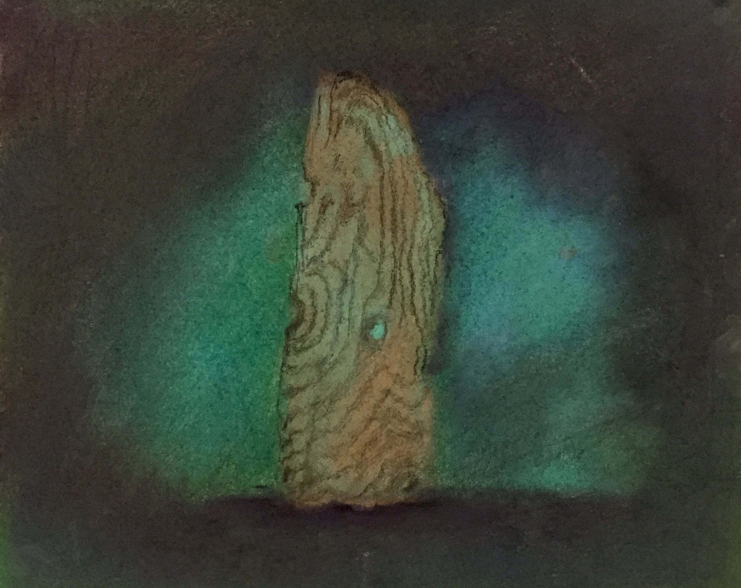  Wood I, 2020, pastel on paper, 13” X 16” 