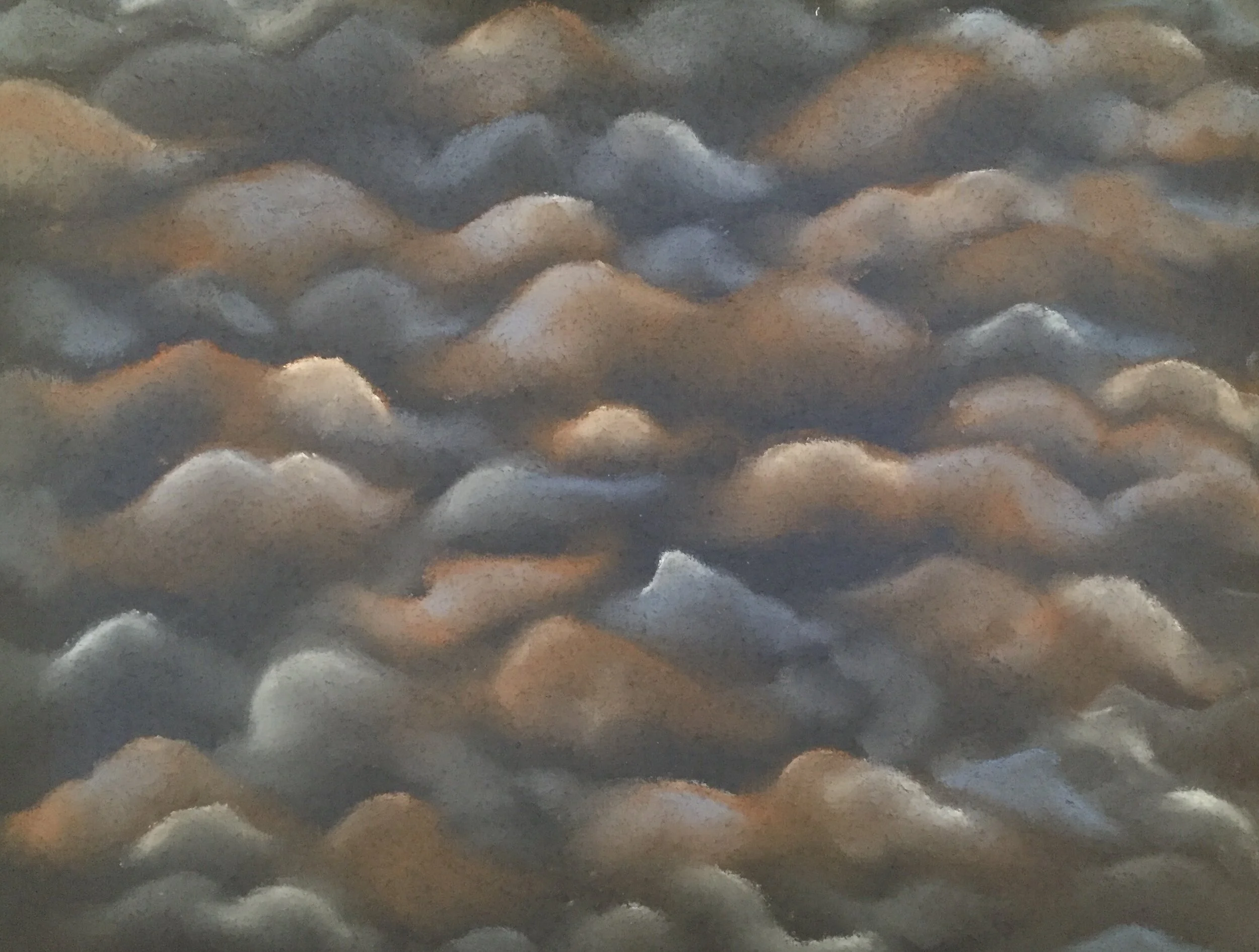  Water, 2020, pastel on paper, 9” X 12” 