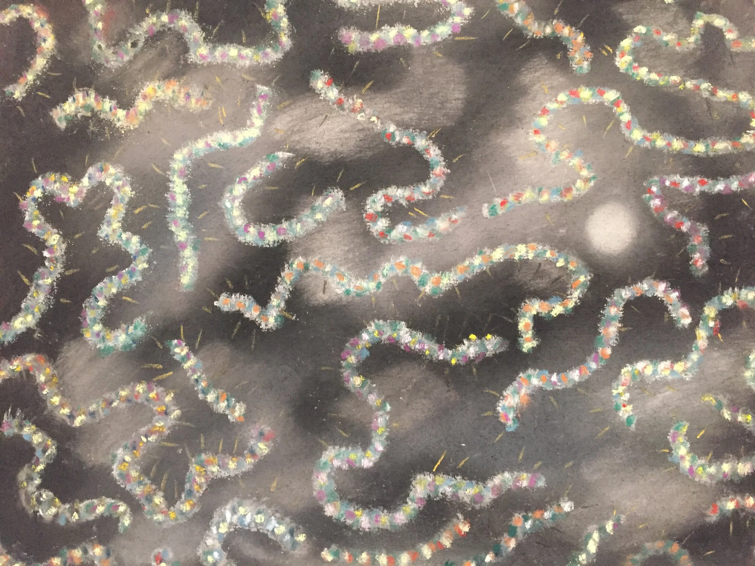  Fossil, 2020, pastel on paper, 9” X 12” 
