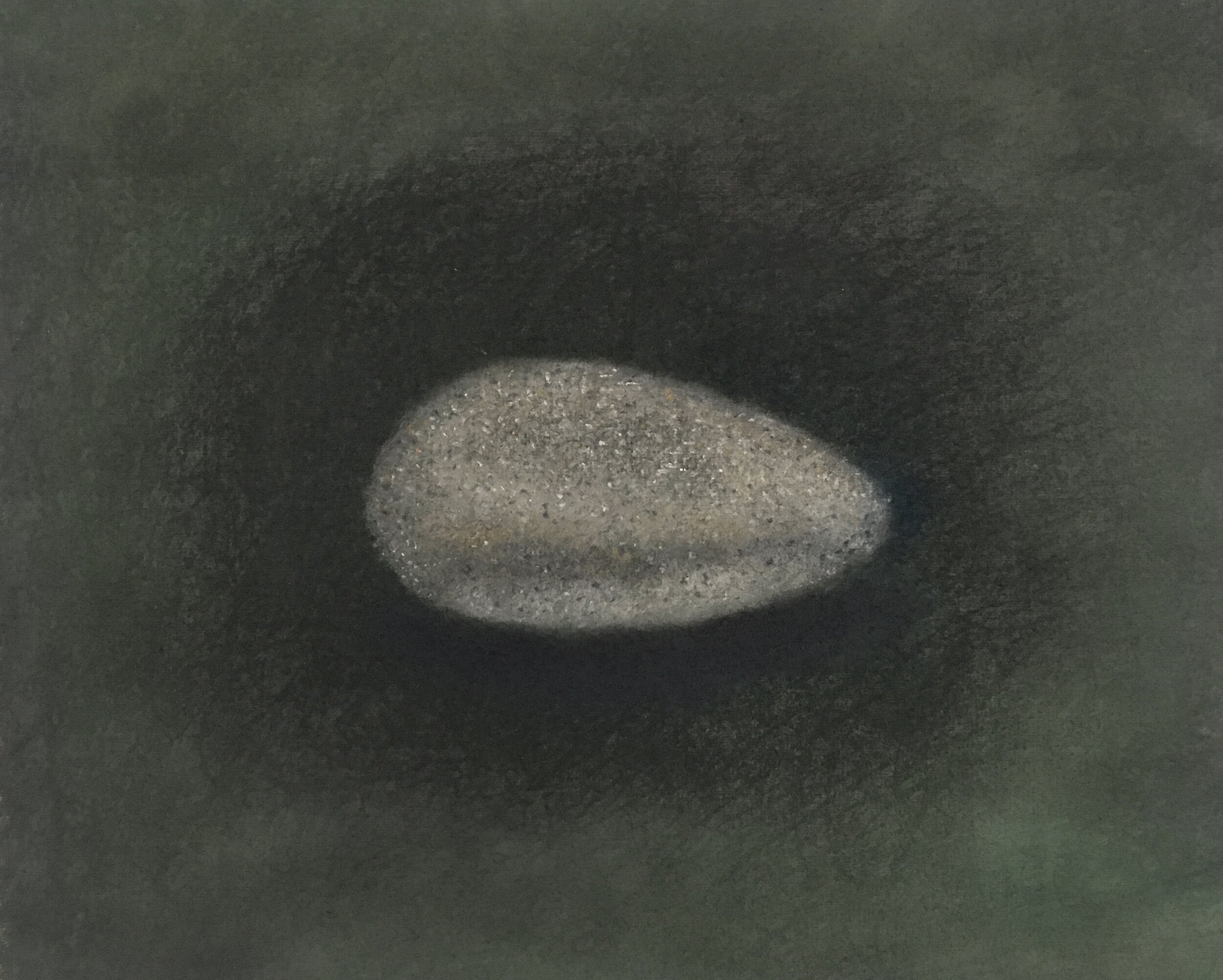  Stone, 2020, pastel on paper, 13” X 16” 