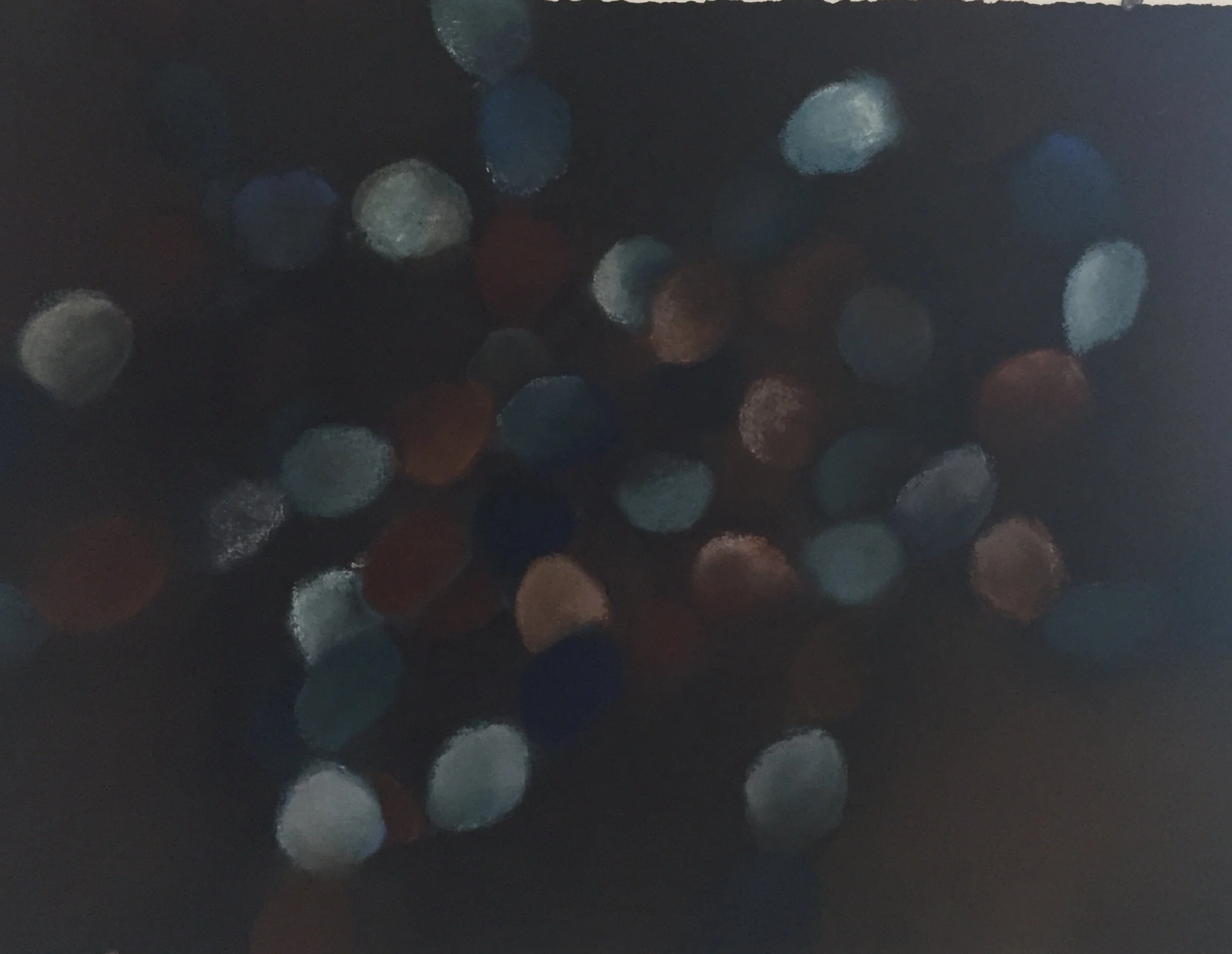  Knot II, 2020, pastel on paper, 9” X 12” 