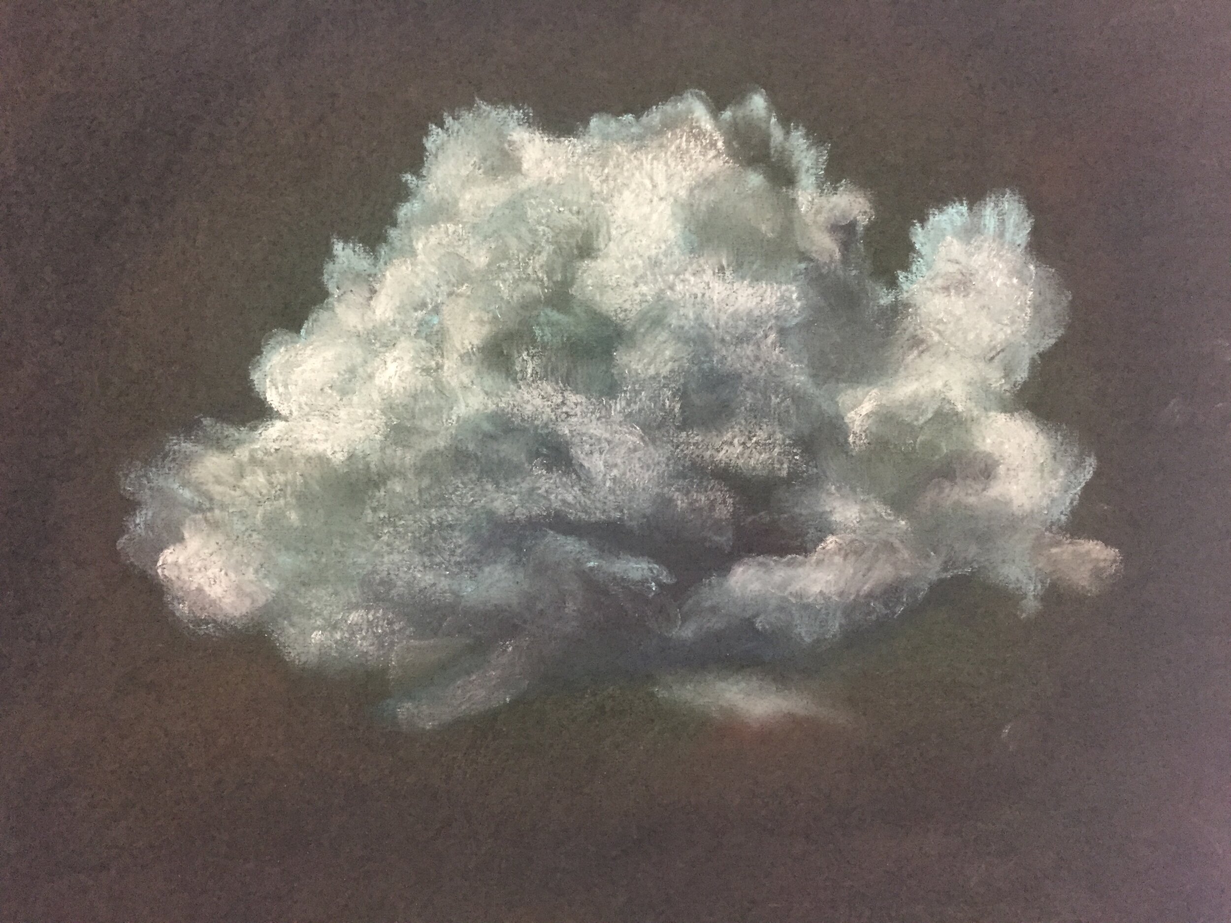  Cloud, 2020, pastel on paper, 13” X 16” 