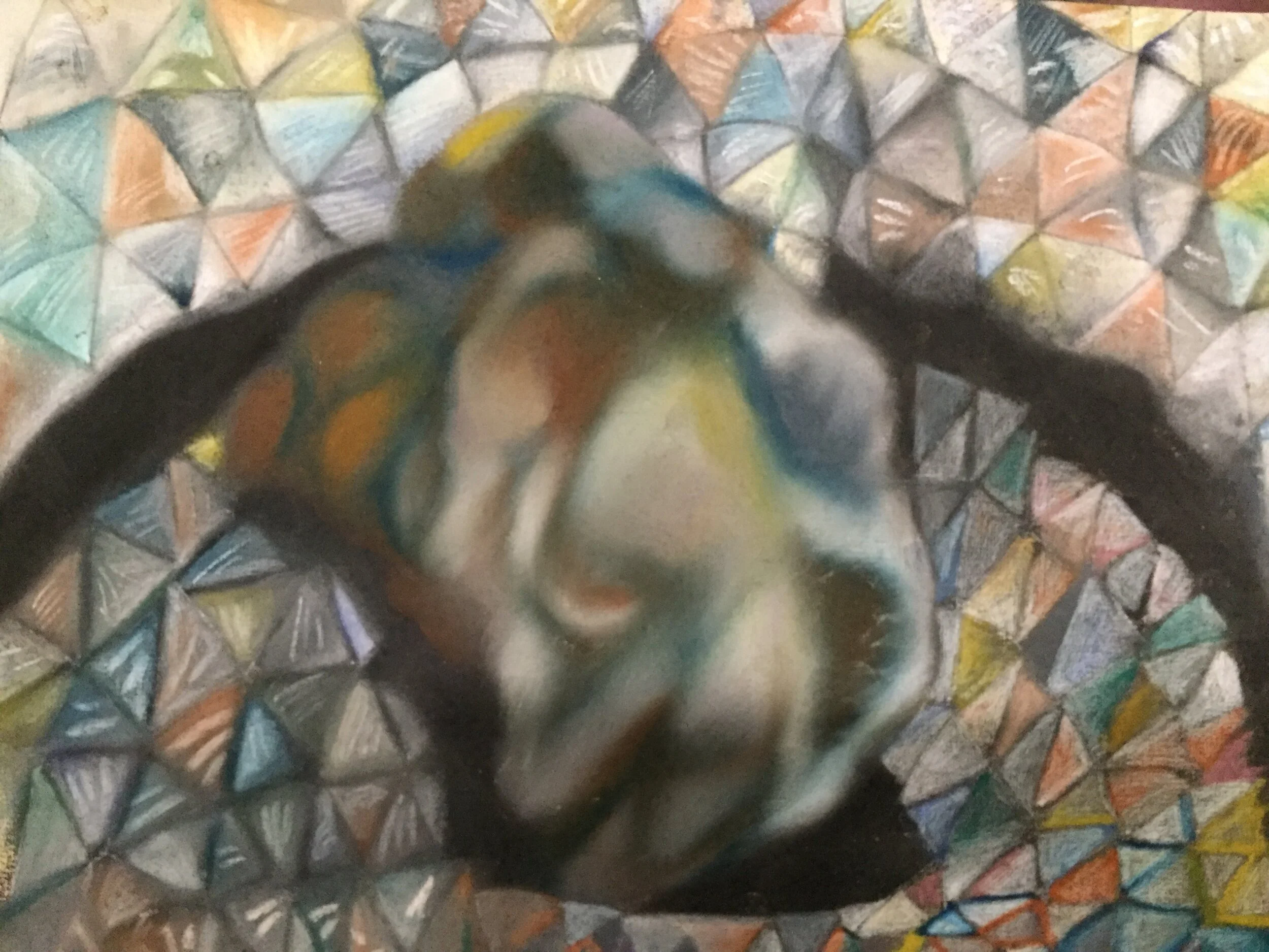  Untitled, 2019, pastel on paper, 9” X 12”  