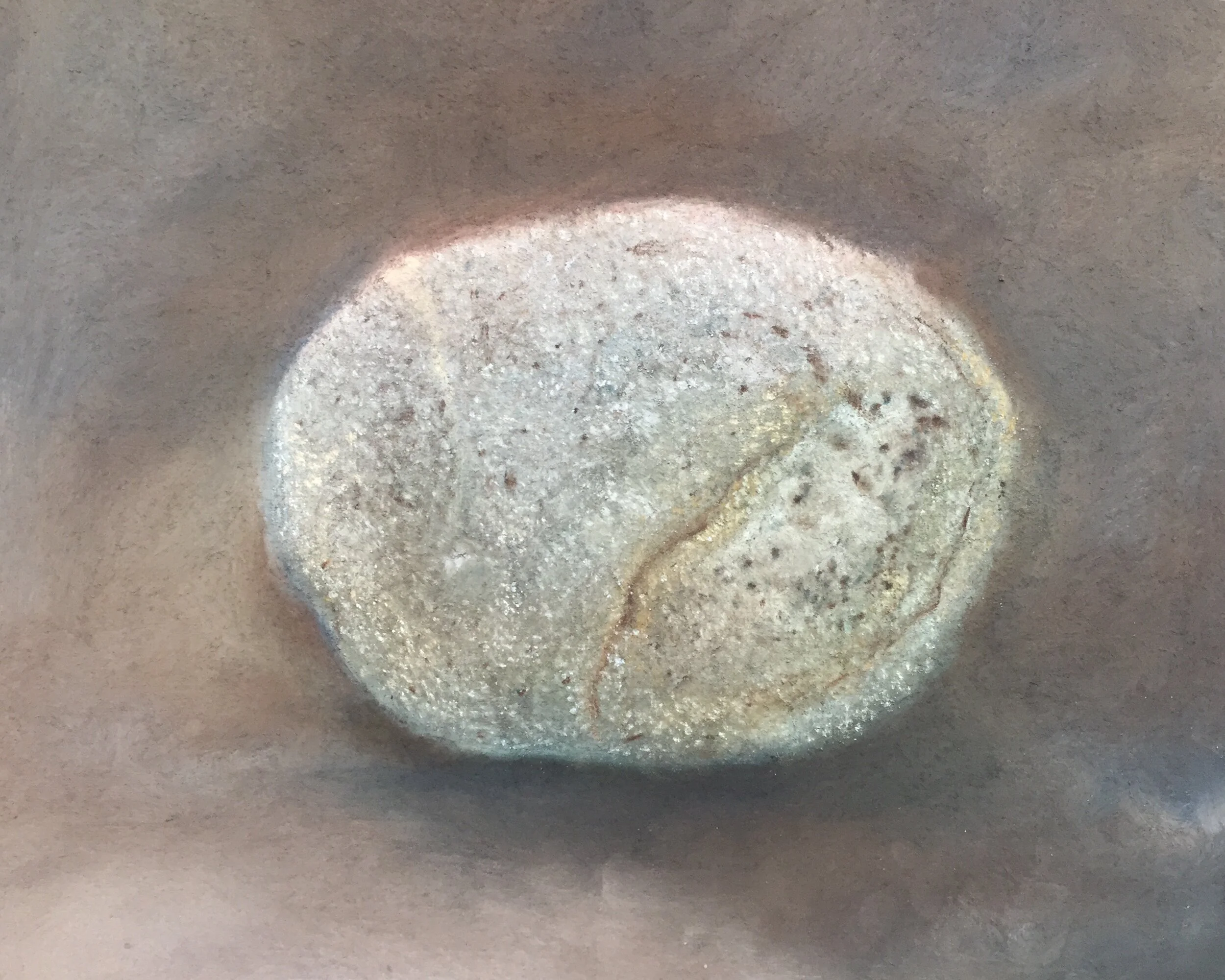  Stone II, 2020, pastel on paper, 13” X 16” 