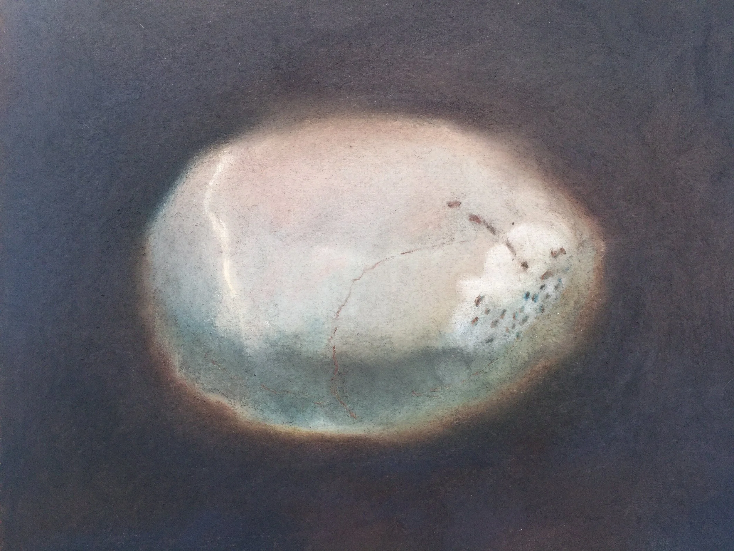  Stone I, 2020, pastel on paper, 13” X 16” 