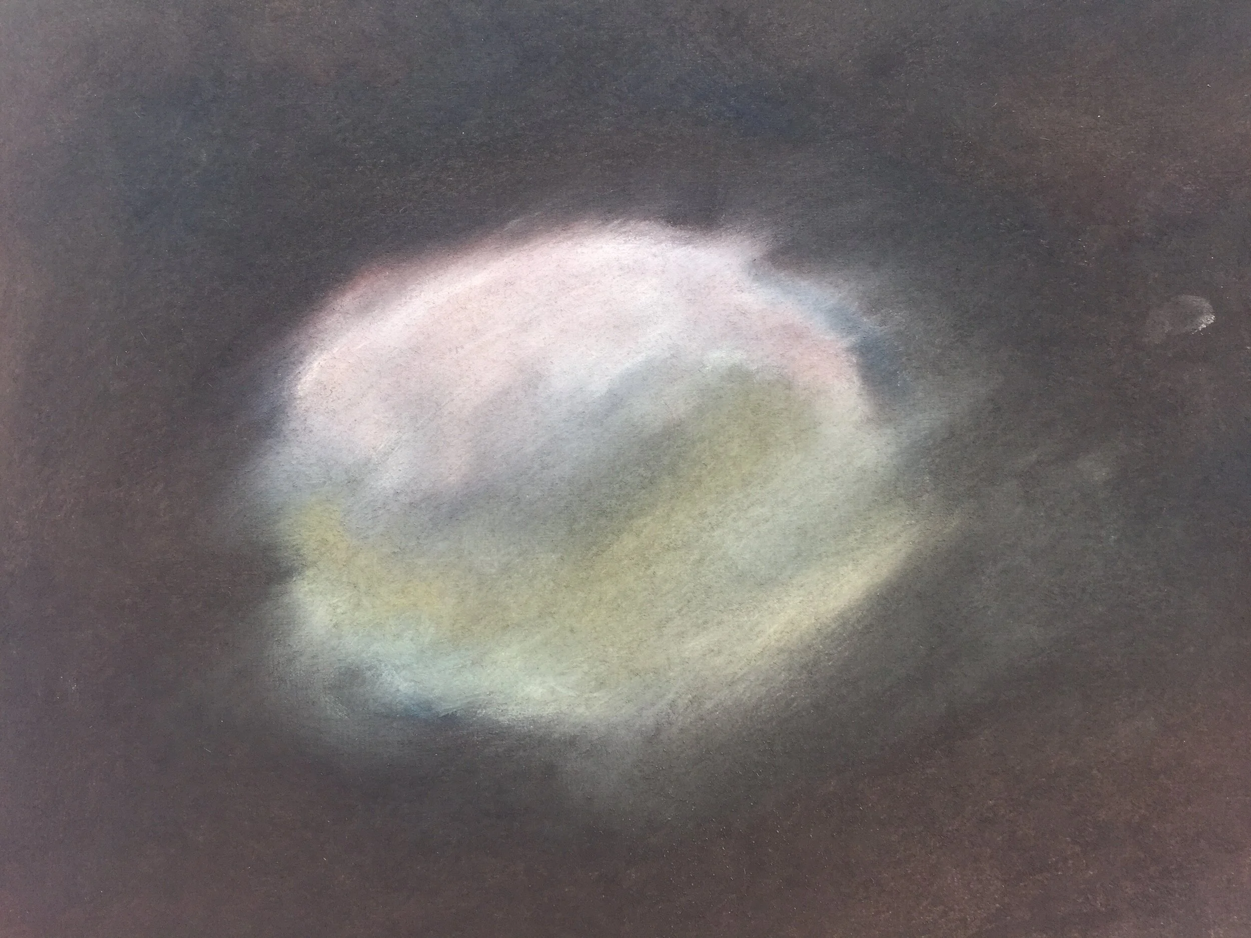  Stone III, 2020, pastel on paper, 13” X 16” 