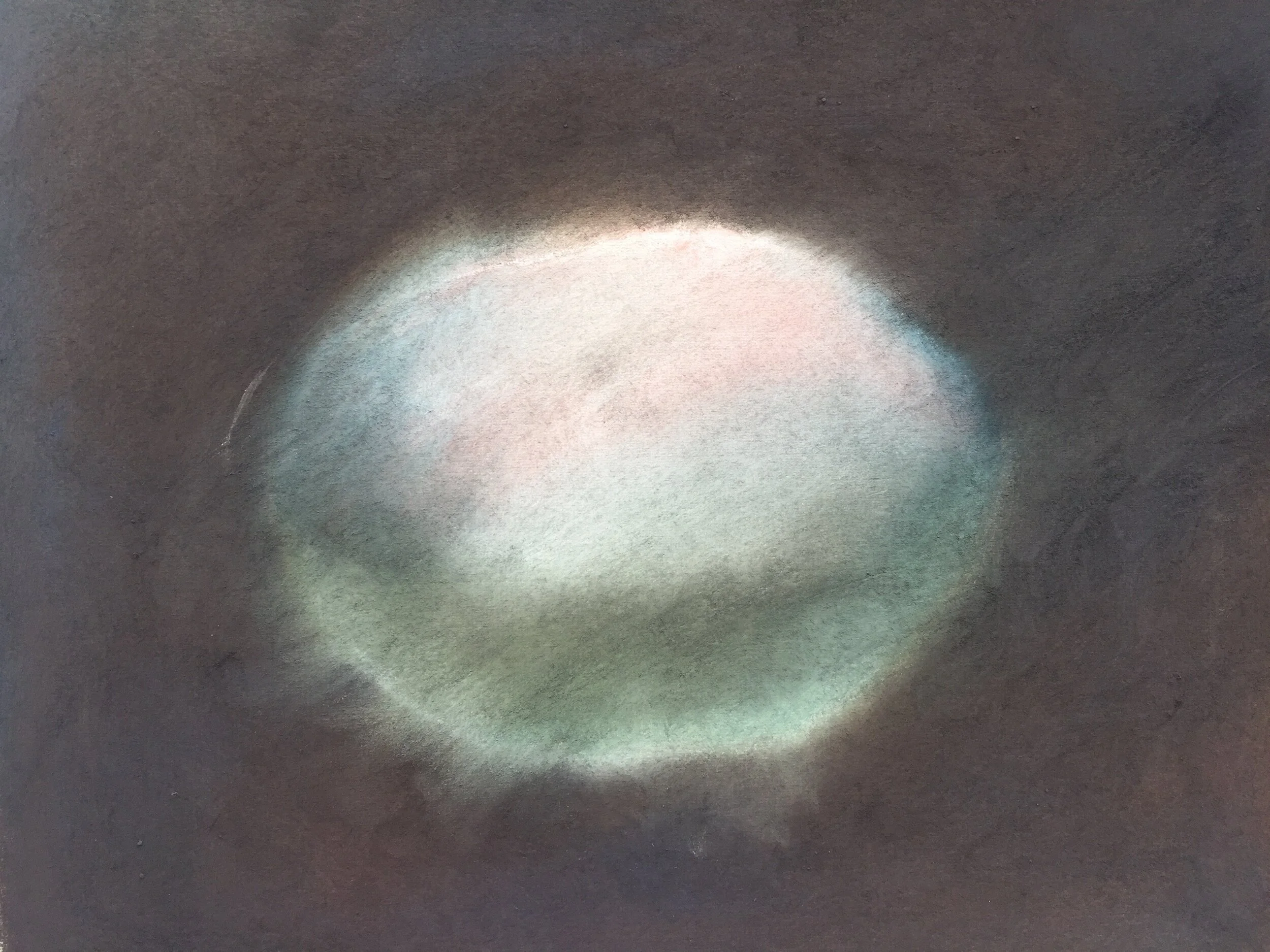  Stone IV, 2020, pastel on paper, 13” X 16” 
