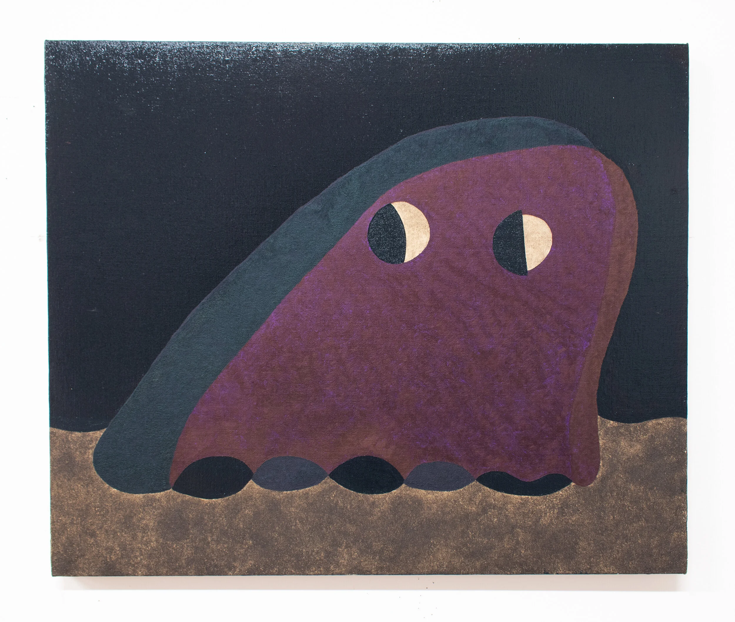  Ghost (II) or If You Draw The Ghost Of A Ghost, Does The First UnGhosted Ghost Become Less Ghost And More Figure, More Of This World? And What Is It To Be Of This World?, 2021, Oil on Linen, 20 X 24 