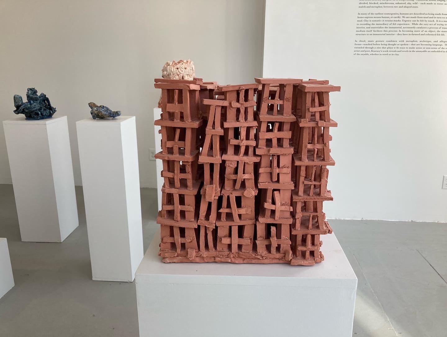   Installation view of “Amok” (V), Artshack Gallery, ceramic sculpture, dimensions variable, 2022  