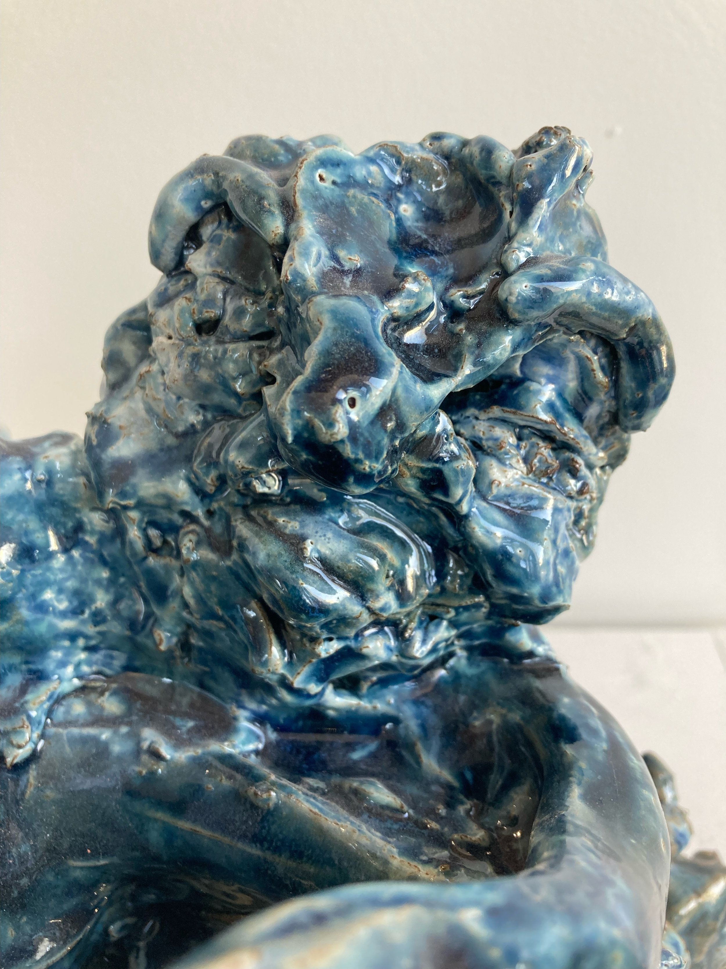  Figure/Vessel (Detail), Glazed ceramic, 11” X 8.5” X 11”, 2021 