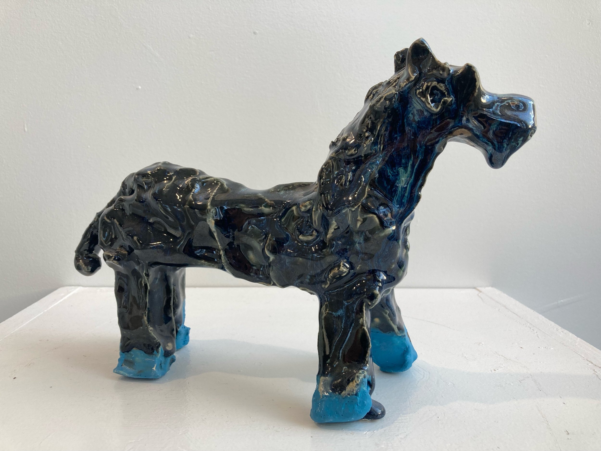  Horse, Glazed ceramic, 6” X 7” X 3,” 2021 