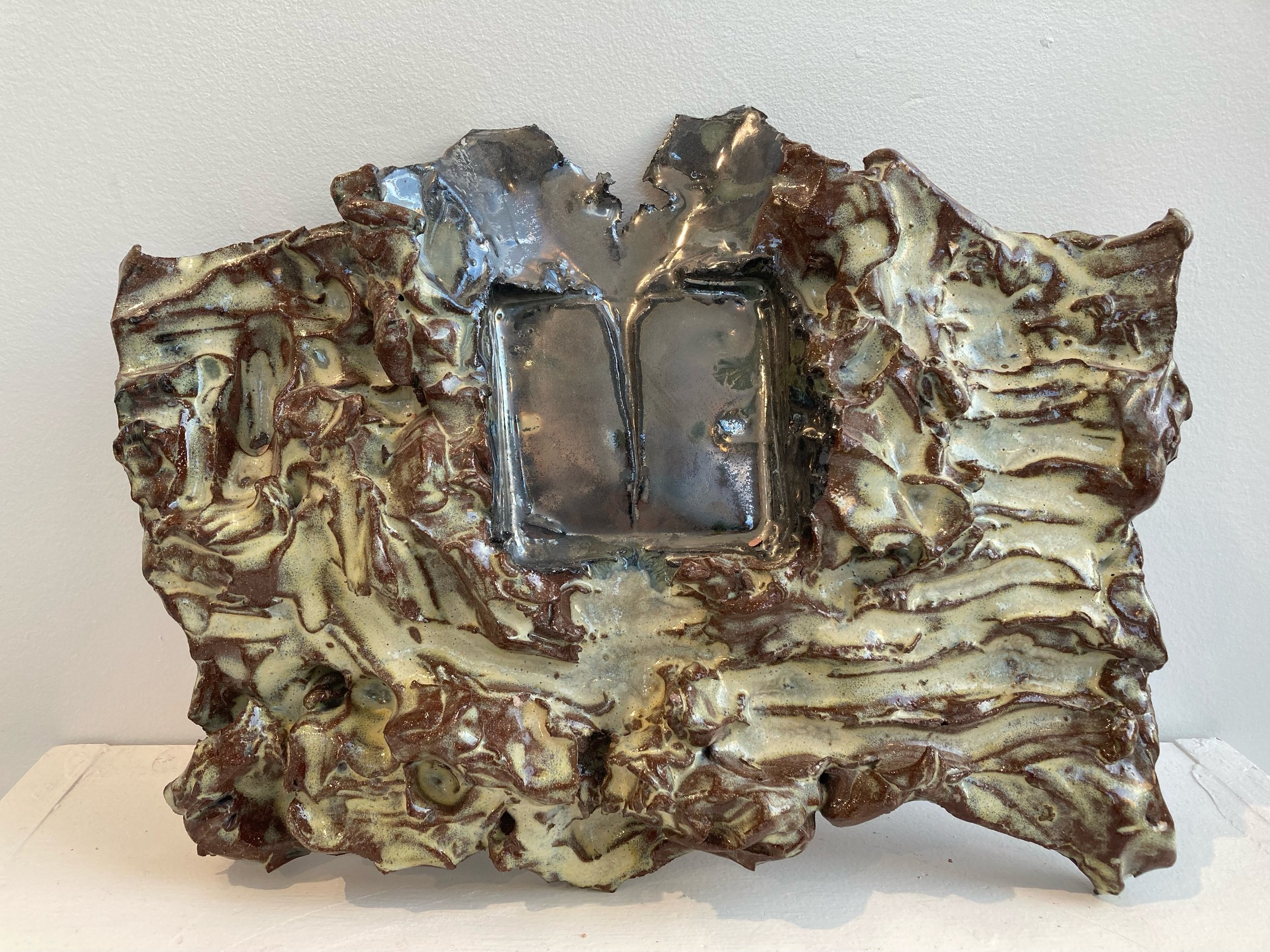  Angle In Mulch, Glazed ceramic, 10” X 12” X 2,” 2021 