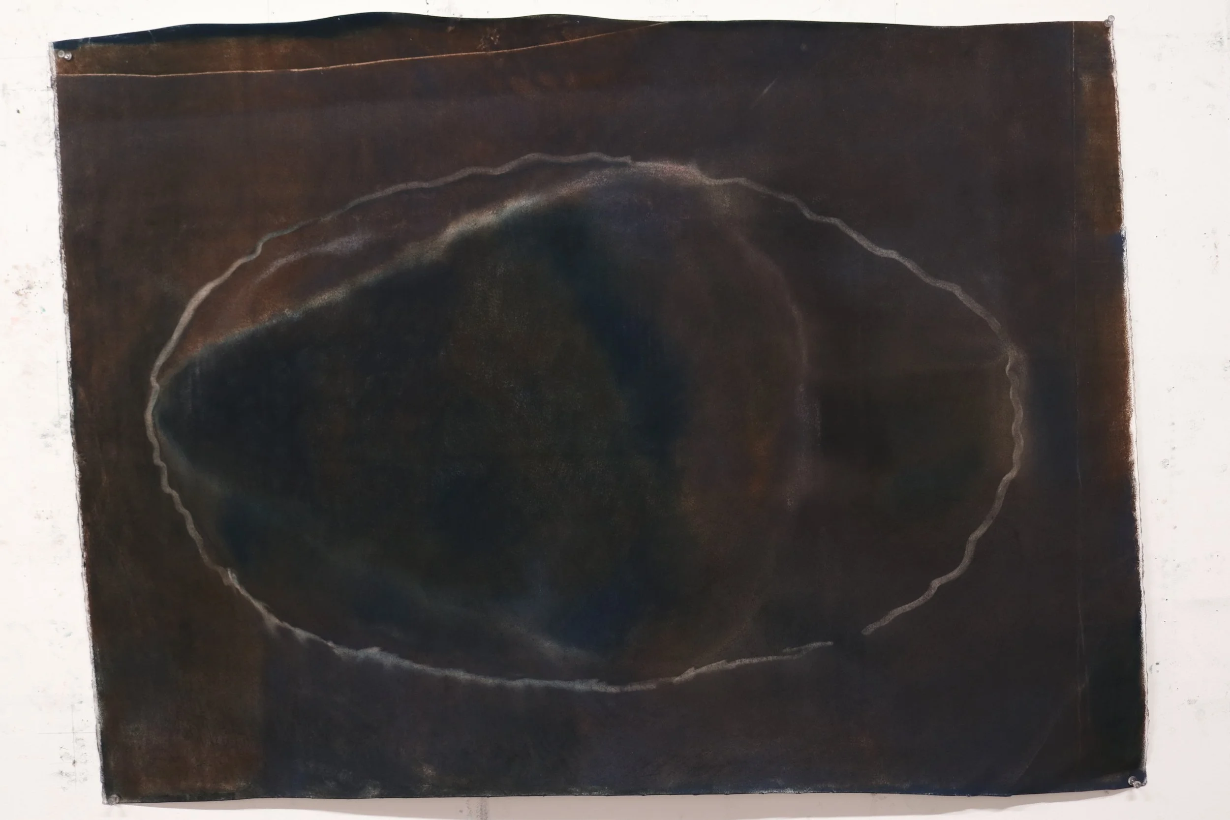  Stone X, 2020, pastel on paper, 28” X 38” 