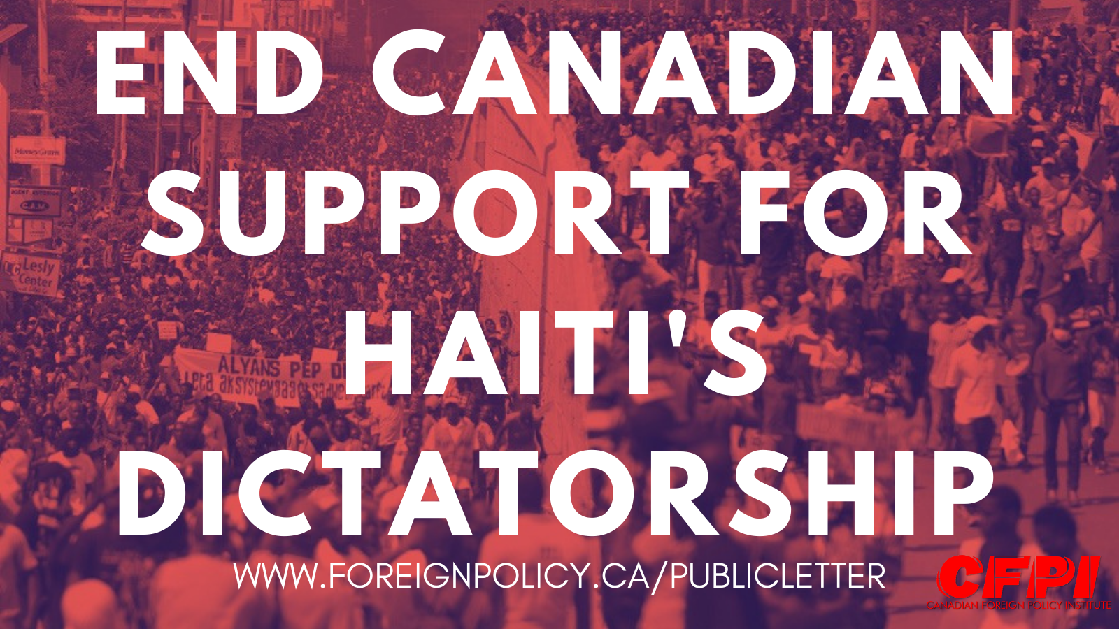 SIGN THE PETITION: TRUDEAU MUsT END SUPPORT FOR HAITI'S REPRESSIVE DICTATORSHIP