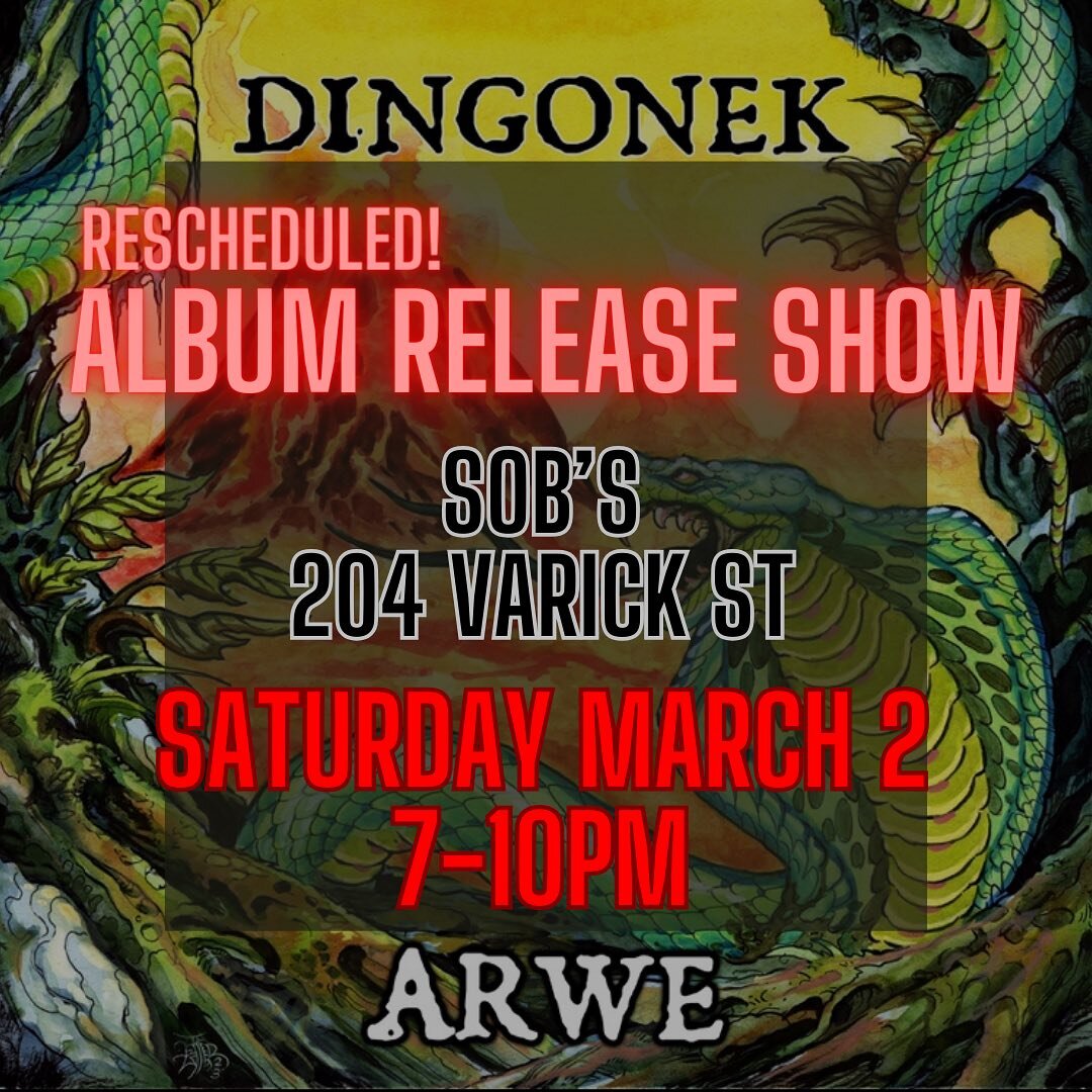 HEAR YE HEAR YE! Come on out for our NYC album release at @sobsnyc on Saturday 3/2 at 7pm! We all got snowed out the first try, so we are double pumped for this show. Come on out and dance with us, it&rsquo;s gonna be a Mardi Gras hometown throwdown!