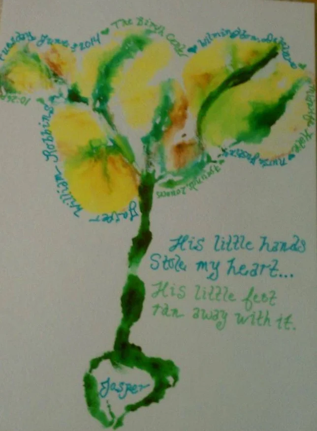 Color Print w/ Calligraphy--Tulip ($25)