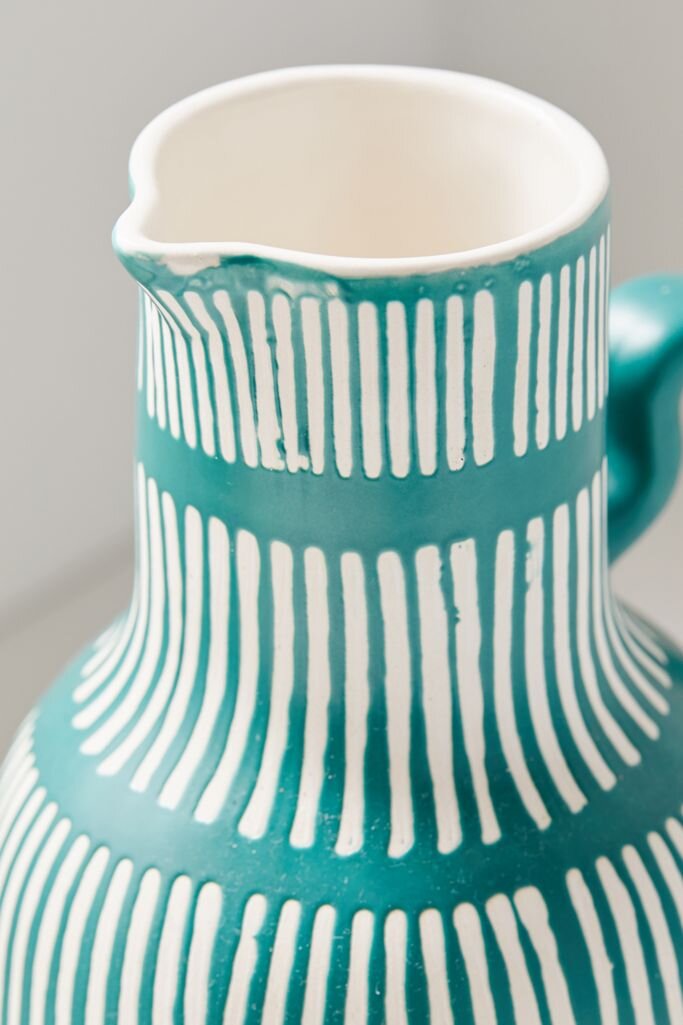 Sabine Etched Ceramic Carafe