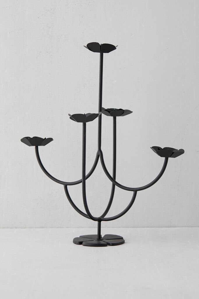 Floral Metal Candleabra