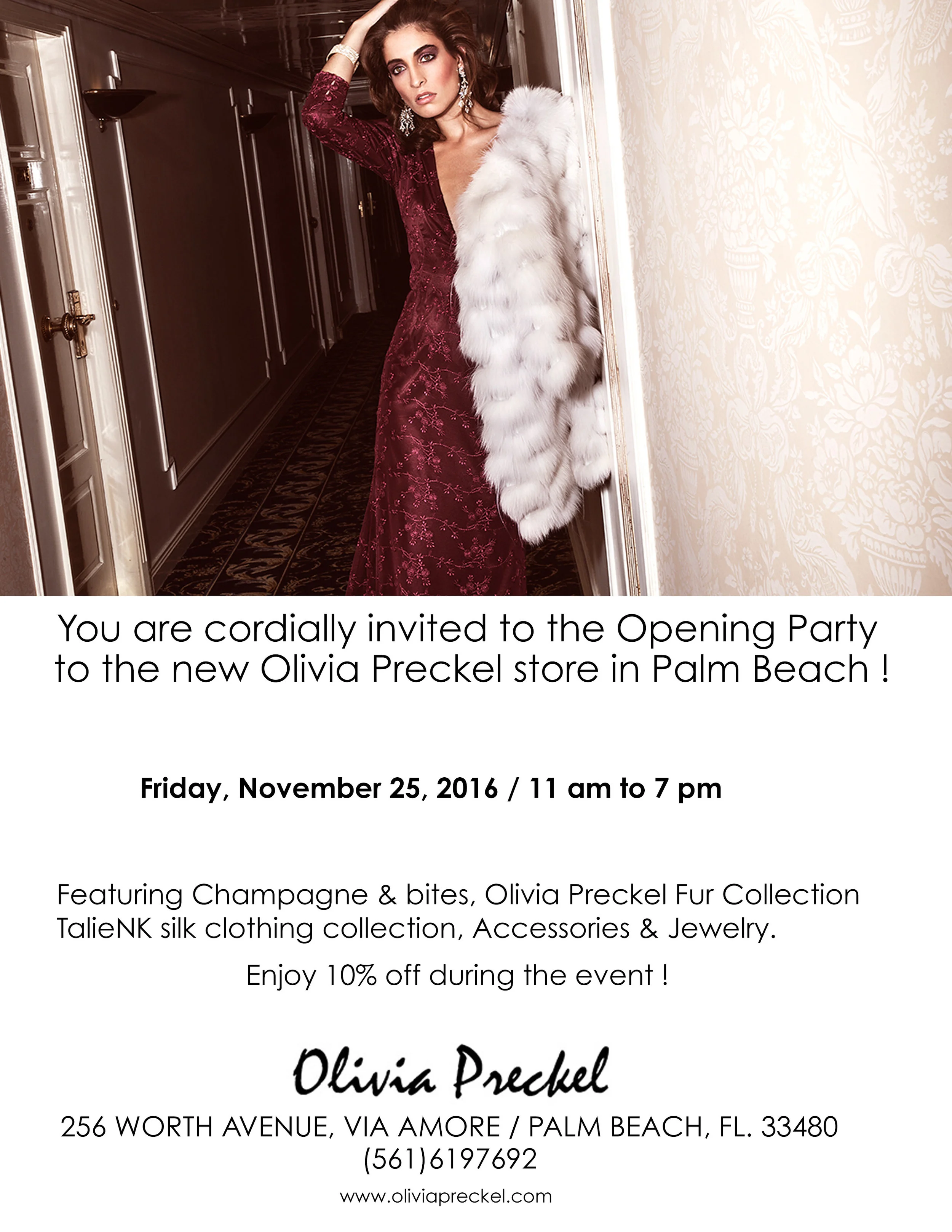 Olivia Preckel Palm Beach Store Opening