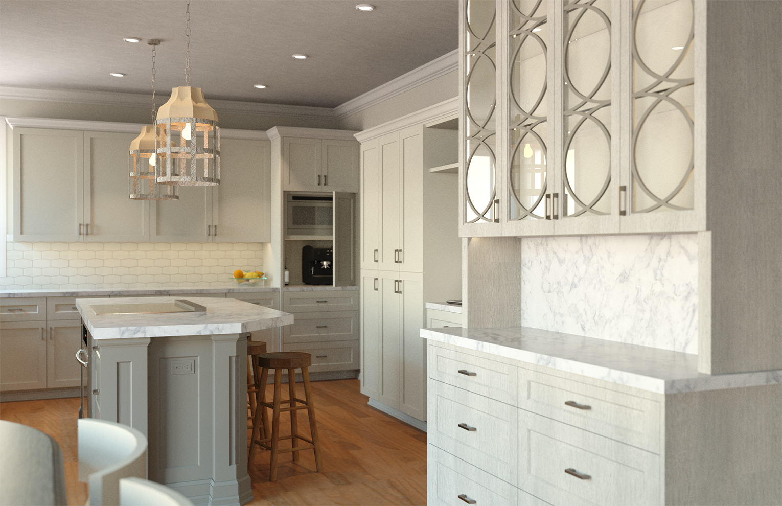 2-D RENDERING FOR KITCHEN PROPOSAL.