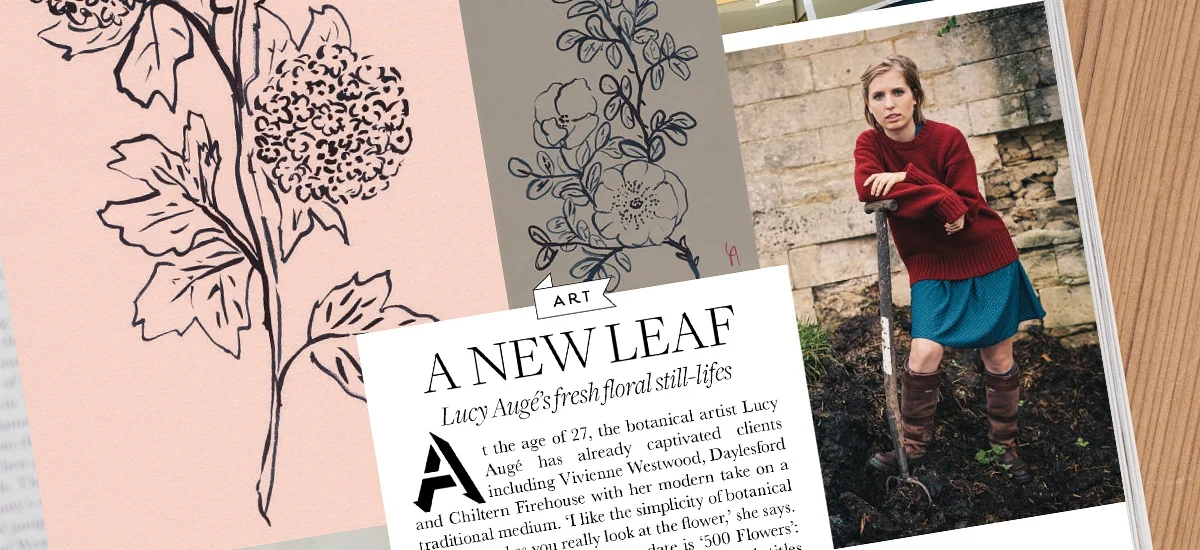 Lucy Augé in Harpers Bazaar's Town & Country magazine