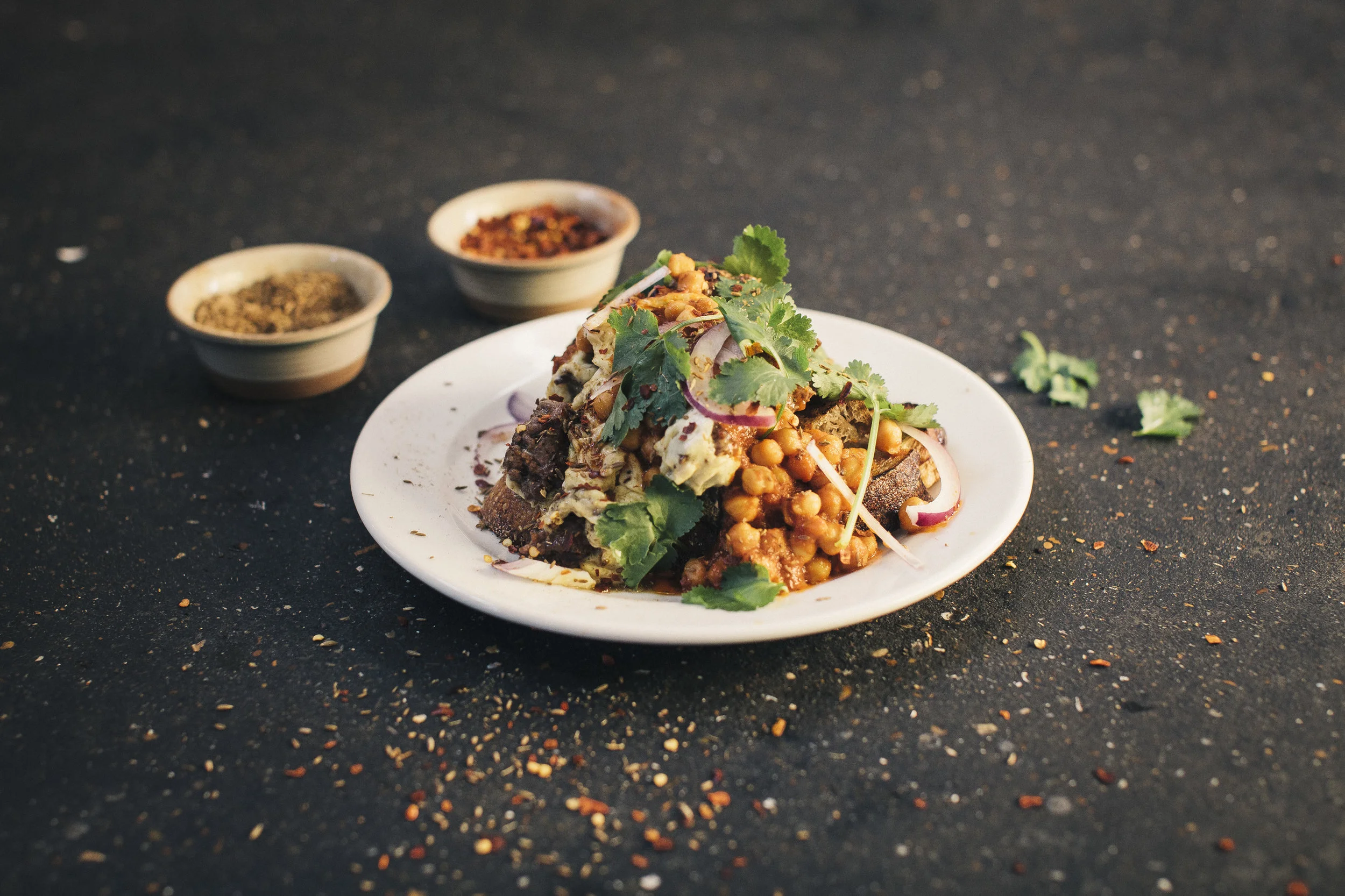 Poco's Tom Hunt cooked up his Moroccan-inspired breakfast scramble.