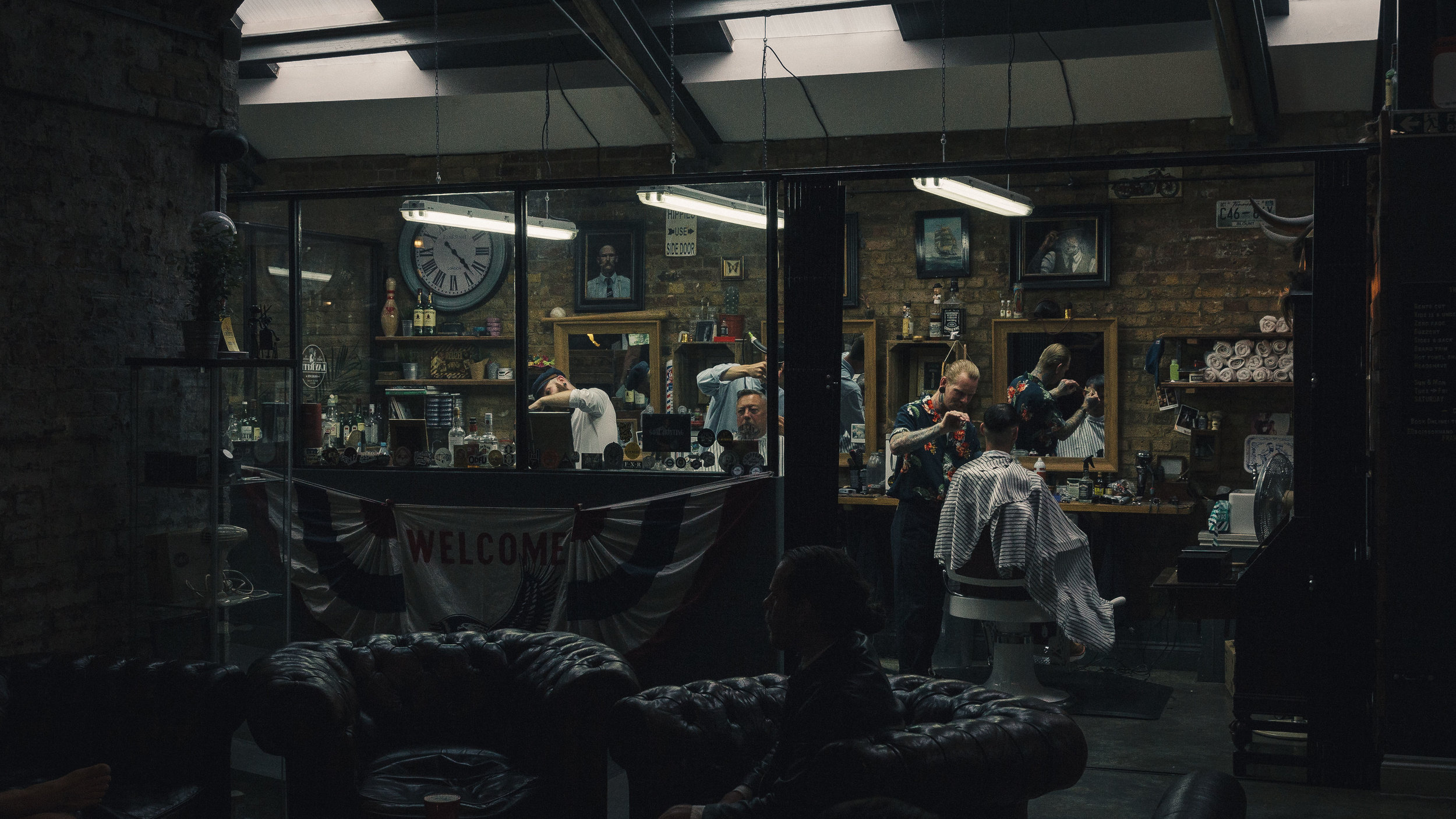Barbershop in the Bike Shed.