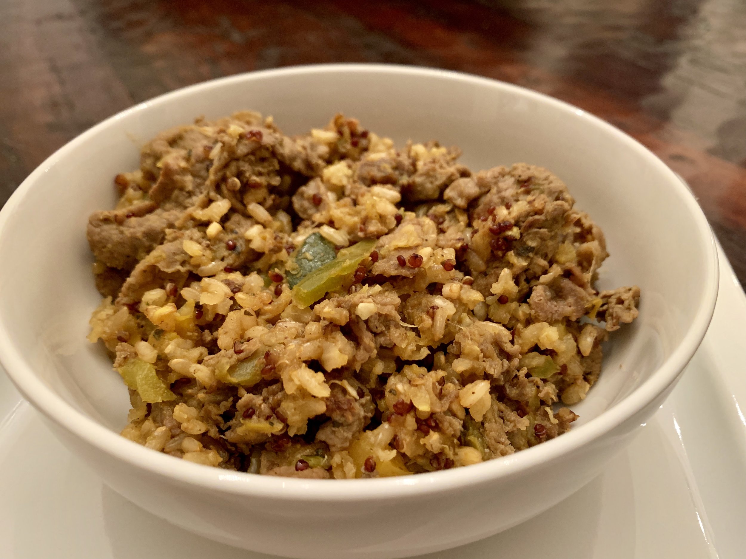 RECIPE: Steak and Vegetables, Brown Rice and Quinoa 