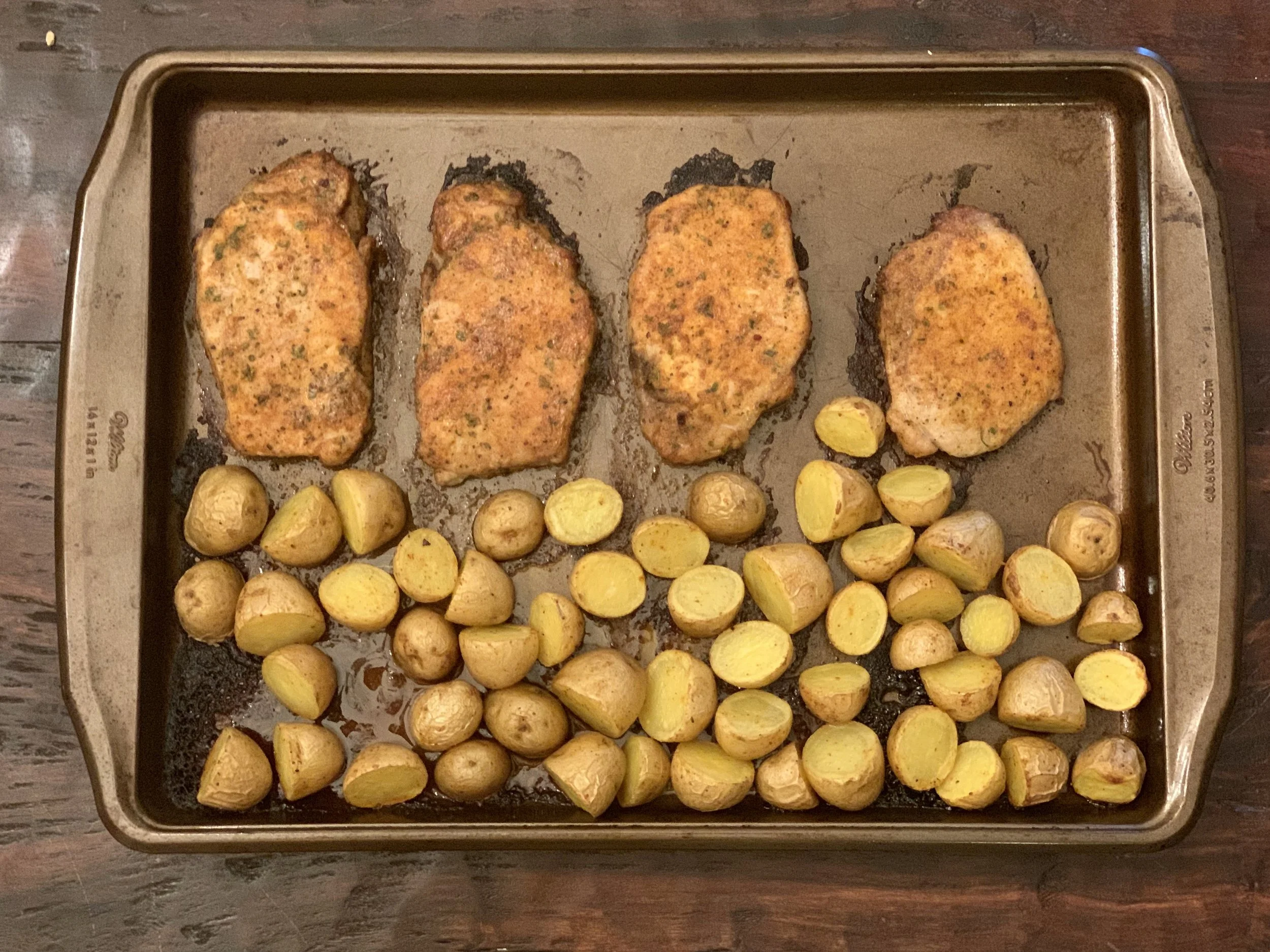 Sheet Pan Pork Chops and Potatoes