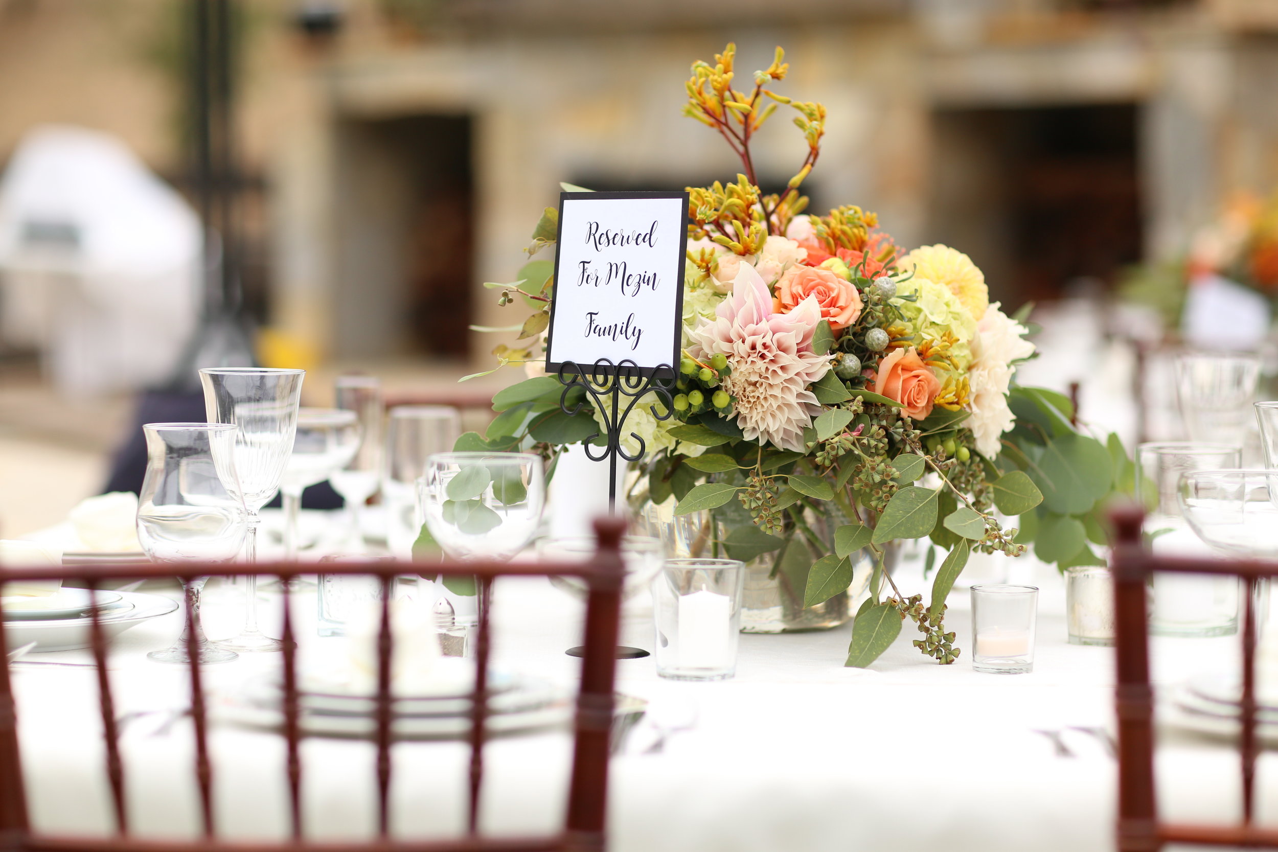   Reserved Wedding Seating