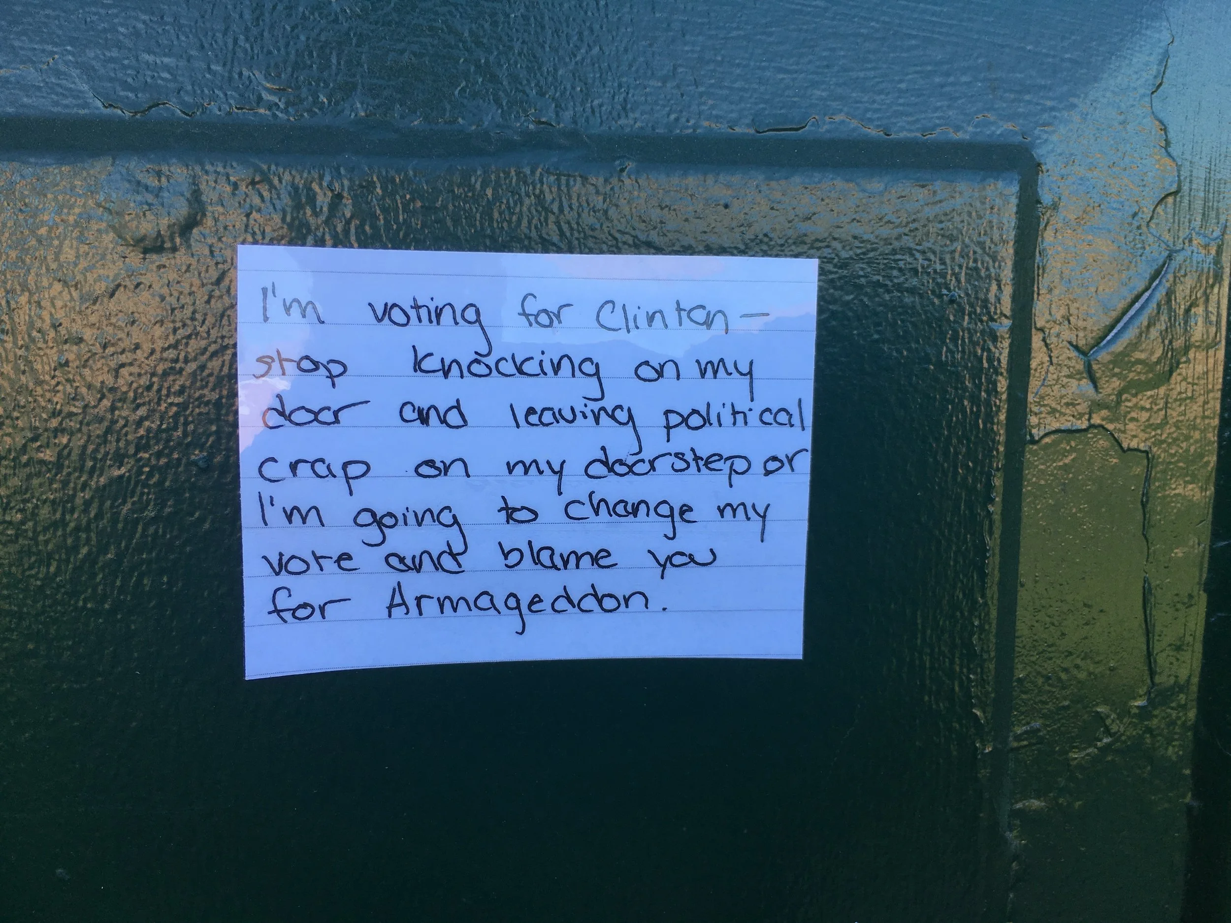 One outspoken voter...