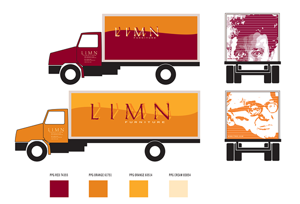 The Limn delivery trucks needed to be iconic for an eclectic San Francisco crowd. Who better to adorn them than Le Corbusier and Philippe Starck?