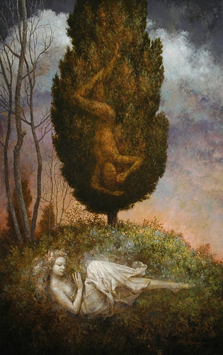 Death Before Birth , 2013, oil on canvas, 38 x 24 inches (copyright Steven Kenny)