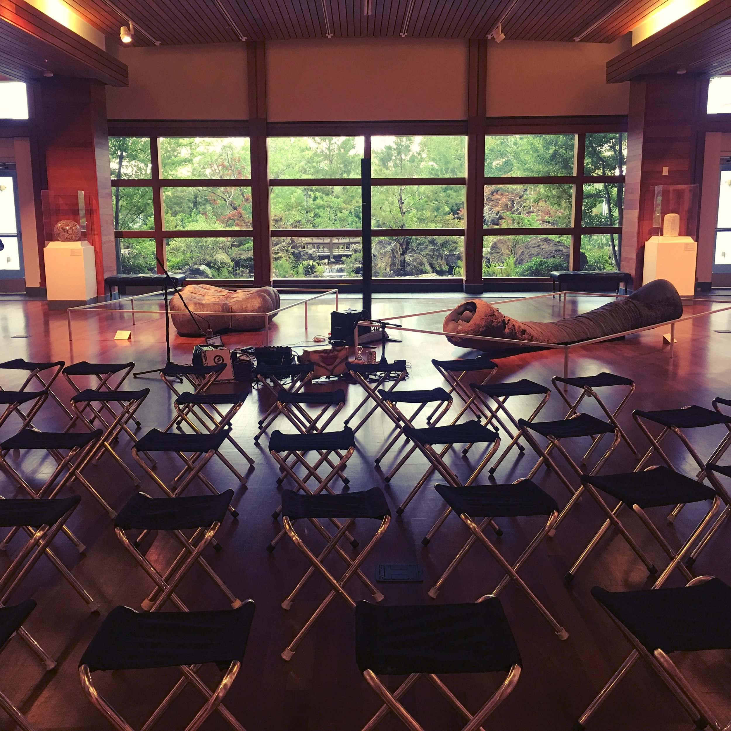Performance setup at The Harn Museum of Art on May 11, 2017.