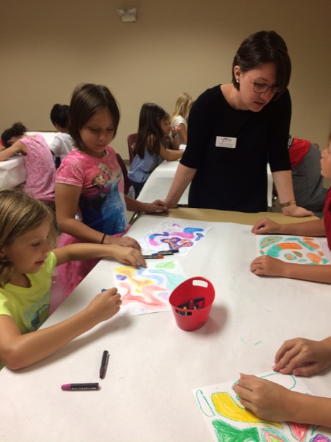 "The campers were excited to use oil pastels as it was a new medium for most of them," said Colucci. "It was enjoyable to see all of the different techniques they used with this unfamiliar medium: some colored, some mixed the colors using smudging, and some simply did not like the texture. I was happy to introduce them to something new!"