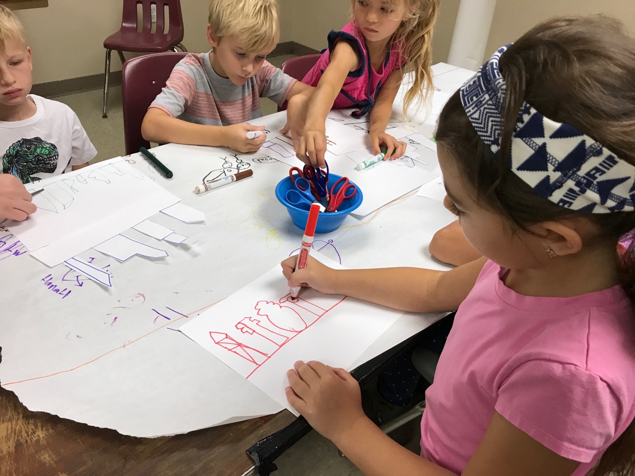 "We had a lot of creative building ideas for our cities," said artist Celia Colucci. "I think we may have some future architects here!"