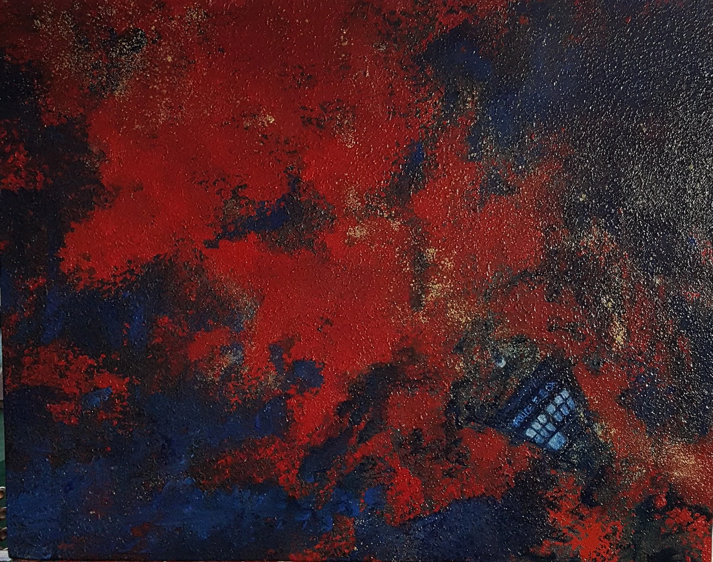 Across the Universe 2015, oil 20" x 24" D YaeL Kelley, collection of Beth Jacobs and Jason Lingenfelter