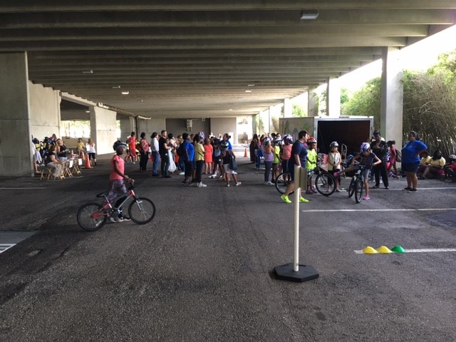 The Bicycle Rodeo course included challenges such as scanning, rock dodge , a signal-stop-search station, a cross-walk station, slow race and finish line. Participants were awarded a completion certificate for their efforts. We had a nice turnout.