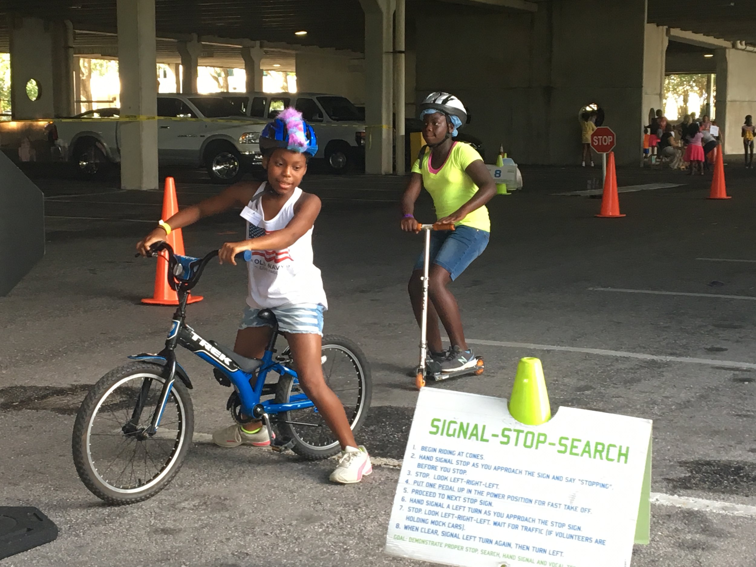 Both scooters and Bicycles were offered on the Rodeo Safety Course.
