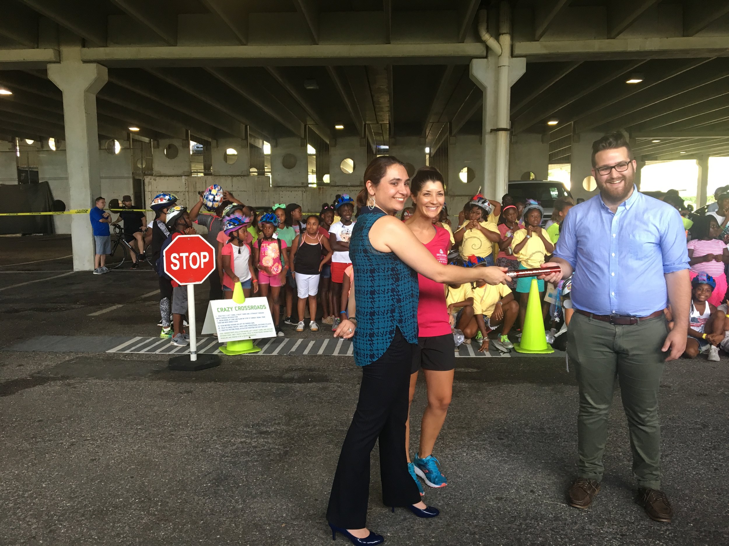 Representatives of sponsors, Jeeves Law Group and John's Hopkins All Children's Hospital were recognized by the FDOT (Florida Department of Transportation) for their community service efforts to improve bicycle safety. 