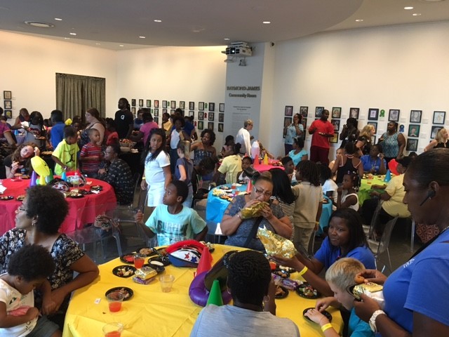 The crowd enjoyed delicious donated chicken nuggets, fruit and cookies from Chick-fil-A and sandwiches from Earl of Sandwich on Fourth Street North.