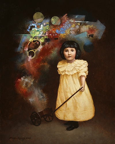 The Little Wagon, 2017, oil on panel, 20 x 16 inches