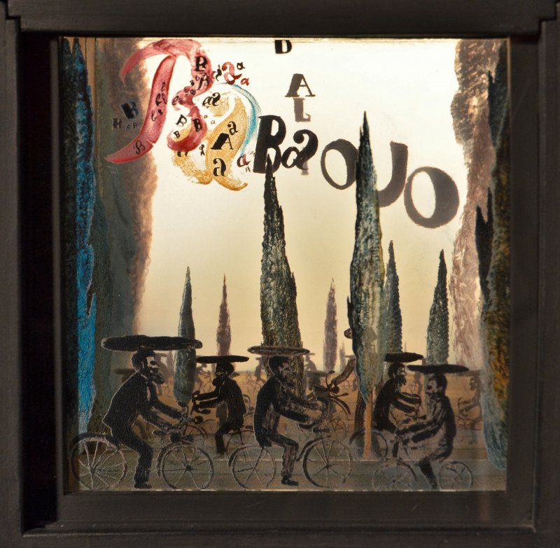 Babaouo , 1932 back-lit oil and multiple glass paneled diorama by Salvador Dalí
