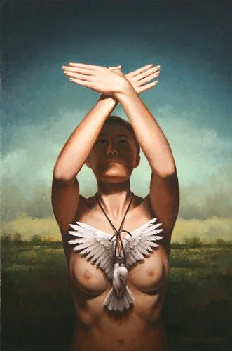 The Gesture , 2007, oil on linen, 30 x 20 inches