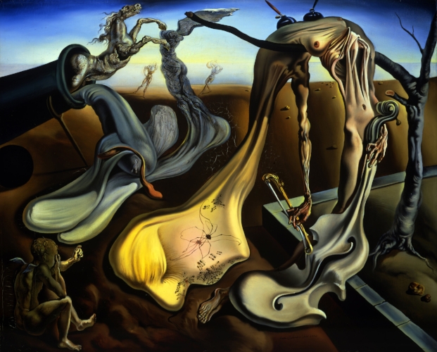 Salvador Dali, Daddy Longlegs of the Evening-Hope , 1940, oil on canvas, 16 x 20 inches