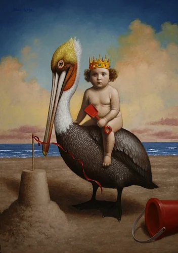 The Pelican King , 2016, oil on canvas, 34 x 24 inches (private collection)